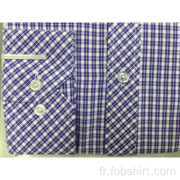 Chemise business à carreaux teints en fil